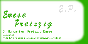 emese preiszig business card